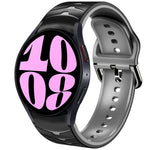 曲面紋理矽膠錶帶，適用於 Samsung Galaxy Watch 6 Classic 47mm，Samsung Galaxy Watch 6 44mm，Samsung Galaxy Watch 6 40mm