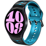 曲面紋理矽膠錶帶，適用於 Samsung Galaxy Watch 6 Classic 47mm，Samsung Galaxy Watch 6 44mm，Samsung Galaxy Watch 6 40mm