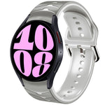 曲面紋理矽膠錶帶，適用於 Samsung Galaxy Watch 6 Classic 47mm，Samsung Galaxy Watch 6 44mm，Samsung Galaxy Watch 6 40mm