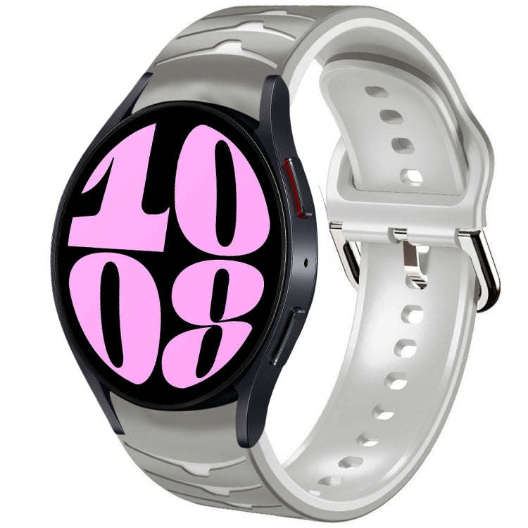 曲面紋理矽膠錶帶，適用於 Samsung Galaxy Watch 6 Classic 47mm，Samsung Galaxy Watch 6 44mm，Samsung Galaxy Watch 6 40mm