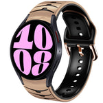 曲面紋理矽膠錶帶，適用於 Samsung Galaxy Watch 6 Classic 47mm，Samsung Galaxy Watch 6 44mm，Samsung Galaxy Watch 6 40mm
