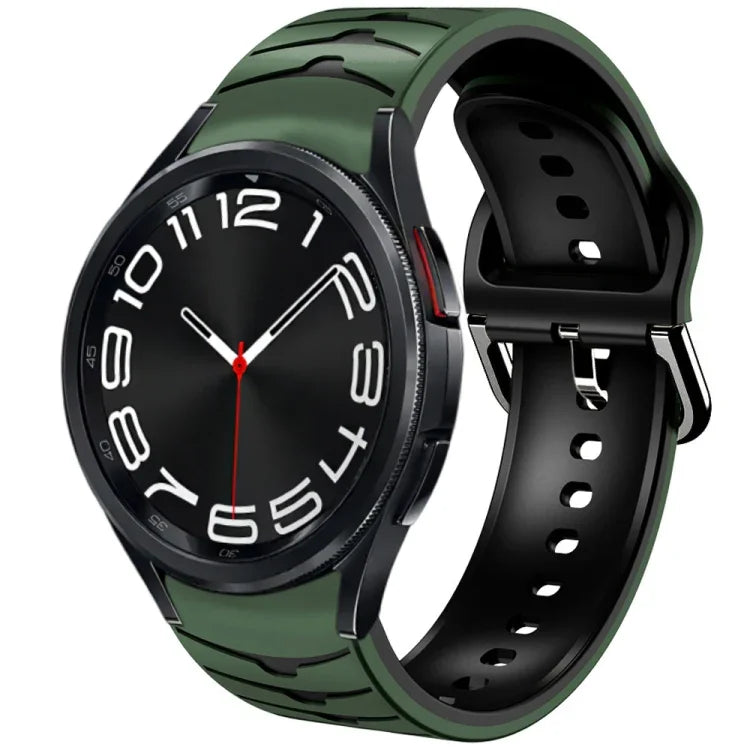 Curved Texture Silicone Watch Band, For Samsung Galaxy Watch 6 Classic 43mm, For Samsung Galaxy watch 5 Pro Golf Edition, For Samsung Galaxy watch 5 Golf Edition