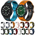 曲面紋理矽膠錶帶，適用於 Samsung Galaxy Watch 6 Classic 47mm，Samsung Galaxy Watch 6 44mm，Samsung Galaxy Watch 6 40mm
