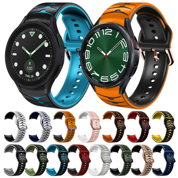 曲面紋理矽膠錶帶，適用於 Samsung Galaxy Watch 6 Classic 47mm，Samsung Galaxy Watch 6 44mm，Samsung Galaxy Watch 6 40mm