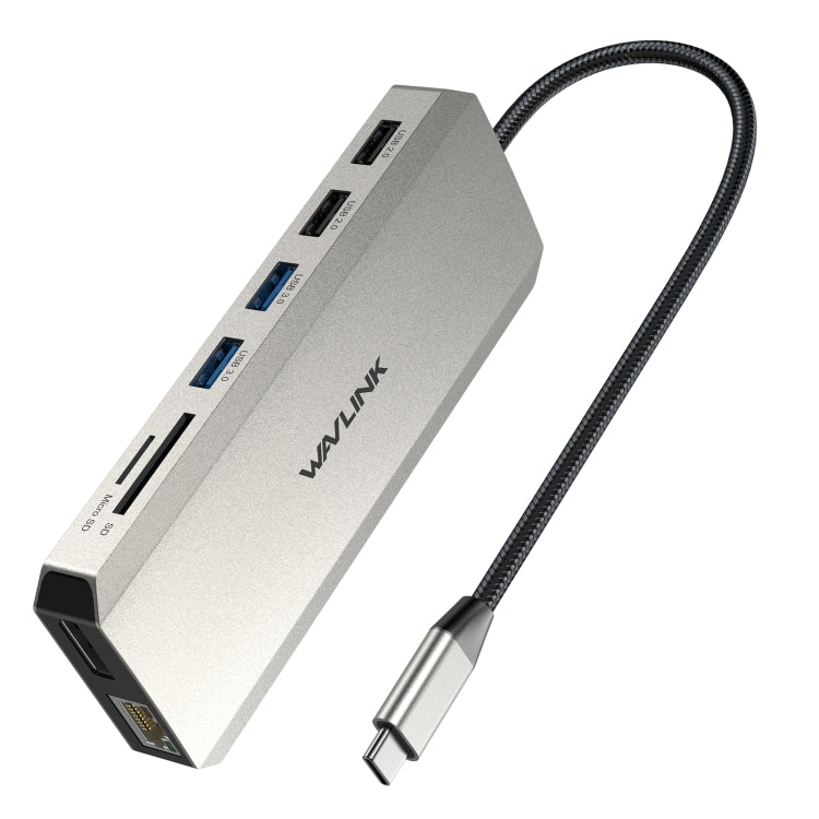 Wavlink UMD302 Type-C轉多埠雙4K HDMI集線器三螢幕12合1筆記型電腦擴充基座，UMD302