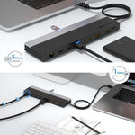 Wavlink UMD08 DisplayPort 12合1 Type-C三螢幕擴充基座，UMD08