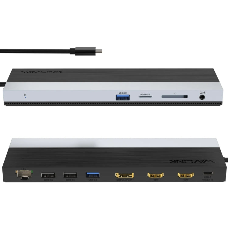 Wavlink UMD08 DisplayPort 12合1 Type-C三螢幕擴充基座，UMD08