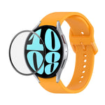 JUNSUNMAY 矽膠可調錶帶 + 全覆蓋 PMMA 螢幕保護套件，適用於 Samsung Galaxy Watch6 Classic 47mm、Samsung Galaxy Watch6 44mm、Samsung Galaxy Watch6 40mm