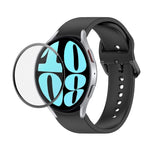 JUNSUNMAY 矽膠可調錶帶 + 全覆蓋 PMMA 螢幕保護套件，適用於 Samsung Galaxy Watch6 Classic 47mm、Samsung Galaxy Watch6 44mm、Samsung Galaxy Watch6 40mm