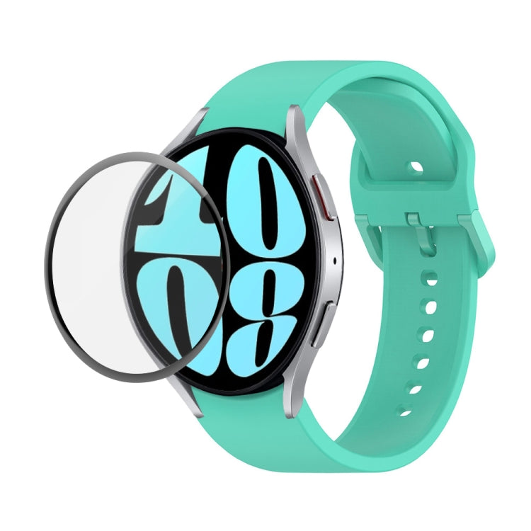 JUNSUNMAY 矽膠可調錶帶 + 全覆蓋 PMMA 螢幕保護套件，適用於 Samsung Galaxy Watch6 Classic 47mm、Samsung Galaxy Watch6 44mm、Samsung Galaxy Watch6 40mm