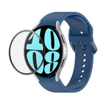 JUNSUNMAY 矽膠可調錶帶 + 全覆蓋 PMMA 螢幕保護套件，適用於 Samsung Galaxy Watch6 Classic 47mm、Samsung Galaxy Watch6 44mm、Samsung Galaxy Watch6 40mm