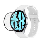 JUNSUNMAY 矽膠可調錶帶 + 全覆蓋 PMMA 螢幕保護套件，適用於 Samsung Galaxy Watch6 Classic 47mm、Samsung Galaxy Watch6 44mm、Samsung Galaxy Watch6 40mm