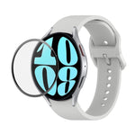 JUNSUNMAY 矽膠可調錶帶 + 全覆蓋 PMMA 螢幕保護套件，適用於 Samsung Galaxy Watch6 Classic 47mm、Samsung Galaxy Watch6 44mm、Samsung Galaxy Watch6 40mm