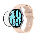 JUNSUNMAY 矽膠可調錶帶 + 全覆蓋 PMMA 螢幕保護套件，適用於 Samsung Galaxy Watch6 Classic 47mm、Samsung Galaxy Watch6 44mm、Samsung Galaxy Watch6 40mm