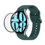 JUNSUNMAY 矽膠可調錶帶 + 全覆蓋 PMMA 螢幕保護套件，適用於 Samsung Galaxy Watch6 Classic 47mm、Samsung Galaxy Watch6 44mm、Samsung Galaxy Watch6 40mm