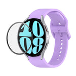 JUNSUNMAY 矽膠可調錶帶 + 全覆蓋 PMMA 螢幕保護套件，適用於 Samsung Galaxy Watch6 Classic 47mm、Samsung Galaxy Watch6 44mm、Samsung Galaxy Watch6 40mm