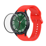 JUNSUNMAY 矽膠可調錶帶 + 全覆蓋 PMMA 螢幕保護套件，適用於 Samsung Galaxy Watch6 Classic 43mm、Samsung Galaxy Watch5 44mm、Samsung Galaxy Watch5 Pro 45mm