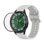 JUNSUNMAY 矽膠可調錶帶 + 全覆蓋 PMMA 螢幕保護套件，適用於 Samsung Galaxy Watch6 Classic 43mm、Samsung Galaxy Watch5 44mm、Samsung Galaxy Watch5 Pro 45mm