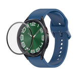 JUNSUNMAY 矽膠可調錶帶 + 全覆蓋 PMMA 螢幕保護套件，適用於 Samsung Galaxy Watch6 Classic 43mm、Samsung Galaxy Watch5 44mm、Samsung Galaxy Watch5 Pro 45mm