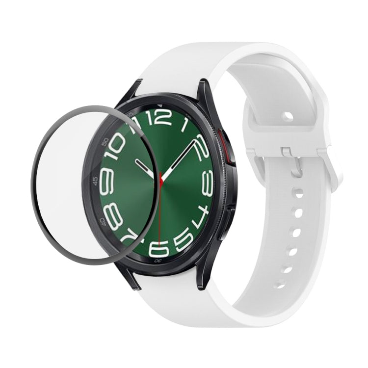 JUNSUNMAY 矽膠可調錶帶 + 全覆蓋 PMMA 螢幕保護套件，適用於 Samsung Galaxy Watch6 Classic 47mm、Samsung Galaxy Watch6 44mm、Samsung Galaxy Watch6 40mm