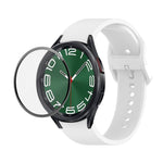 JUNSUNMAY 矽膠可調錶帶 + 全覆蓋 PMMA 螢幕保護套件，適用於 Samsung Galaxy Watch6 Classic 47mm、Samsung Galaxy Watch6 44mm、Samsung Galaxy Watch6 40mm