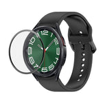 JUNSUNMAY 矽膠可調錶帶 + 全覆蓋 PMMA 螢幕保護套件，適用於 Samsung Galaxy Watch6 Classic 47mm、Samsung Galaxy Watch6 44mm、Samsung Galaxy Watch6 40mm