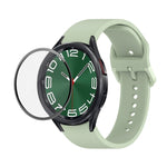 JUNSUNMAY 矽膠可調錶帶 + 全覆蓋 PMMA 螢幕保護套件，適用於 Samsung Galaxy Watch6 Classic 47mm、Samsung Galaxy Watch6 44mm、Samsung Galaxy Watch6 40mm