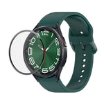 JUNSUNMAY 矽膠可調錶帶 + 全覆蓋 PMMA 螢幕保護套件，適用於 Samsung Galaxy Watch6 Classic 47mm、Samsung Galaxy Watch6 44mm、Samsung Galaxy Watch6 40mm