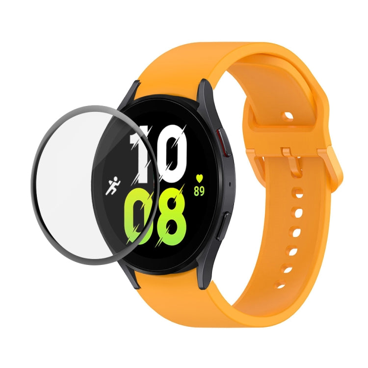 JUNSUNMAY 矽膠可調錶帶 + 全覆蓋 PMMA 螢幕保護套件，適用於 Samsung Galaxy Watch6 Classic 43mm、Samsung Galaxy Watch5 44mm、Samsung Galaxy Watch5 Pro 45mm