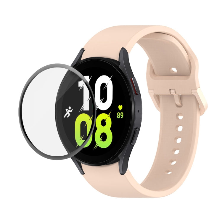 JUNSUNMAY 矽膠可調錶帶 + 全覆蓋 PMMA 螢幕保護套件，適用於 Samsung Galaxy Watch6 Classic 43mm、Samsung Galaxy Watch5 44mm、Samsung Galaxy Watch5 Pro 45mm