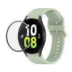 JUNSUNMAY 矽膠可調錶帶 + 全覆蓋 PMMA 螢幕保護套件，適用於 Samsung Galaxy Watch6 Classic 43mm、Samsung Galaxy Watch5 44mm、Samsung Galaxy Watch5 Pro 45mm