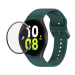 JUNSUNMAY 矽膠可調錶帶 + 全覆蓋 PMMA 螢幕保護套件，適用於 Samsung Galaxy Watch6 Classic 43mm、Samsung Galaxy Watch5 44mm、Samsung Galaxy Watch5 Pro 45mm