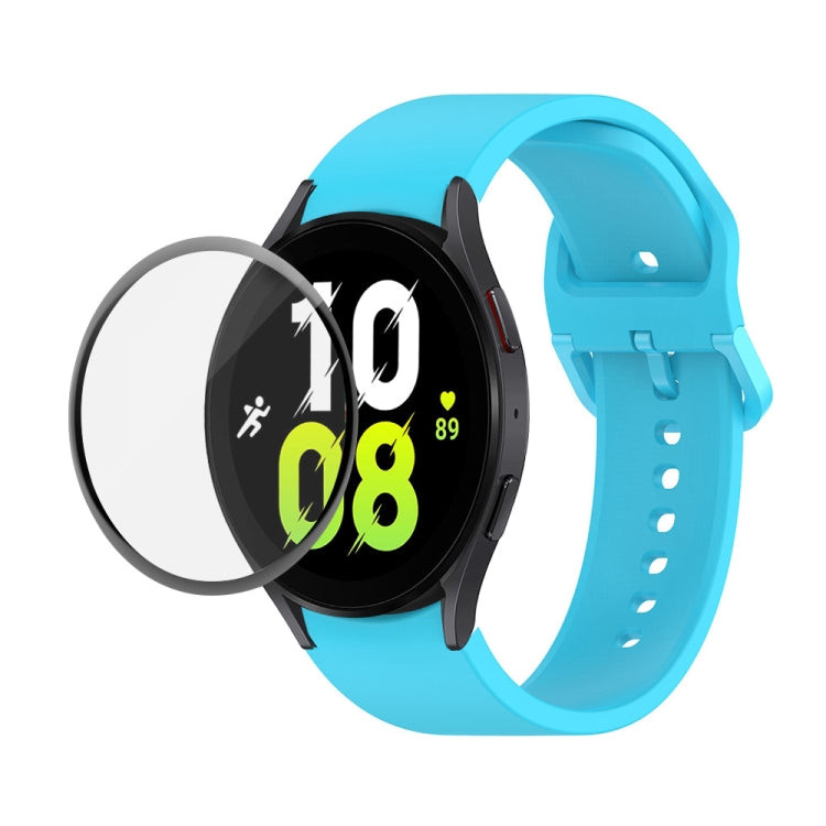 JUNSUNMAY 矽膠可調錶帶 + 全覆蓋 PMMA 螢幕保護套件，適用於 Samsung Galaxy Watch6 Classic 43mm、Samsung Galaxy Watch5 44mm、Samsung Galaxy Watch5 Pro 45mm