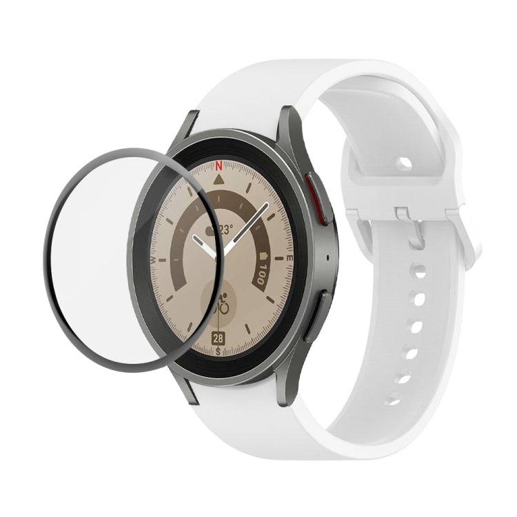 JUNSUNMAY 矽膠可調錶帶 + 全覆蓋 PMMA 螢幕保護套件，適用於 Samsung Galaxy Watch6 Classic 43mm、Samsung Galaxy Watch5 44mm、Samsung Galaxy Watch5 Pro 45mm