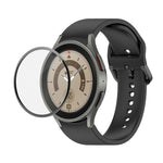 JUNSUNMAY 矽膠可調錶帶 + 全覆蓋 PMMA 螢幕保護套件，適用於 Samsung Galaxy Watch6 Classic 43mm、Samsung Galaxy Watch5 44mm、Samsung Galaxy Watch5 Pro 45mm