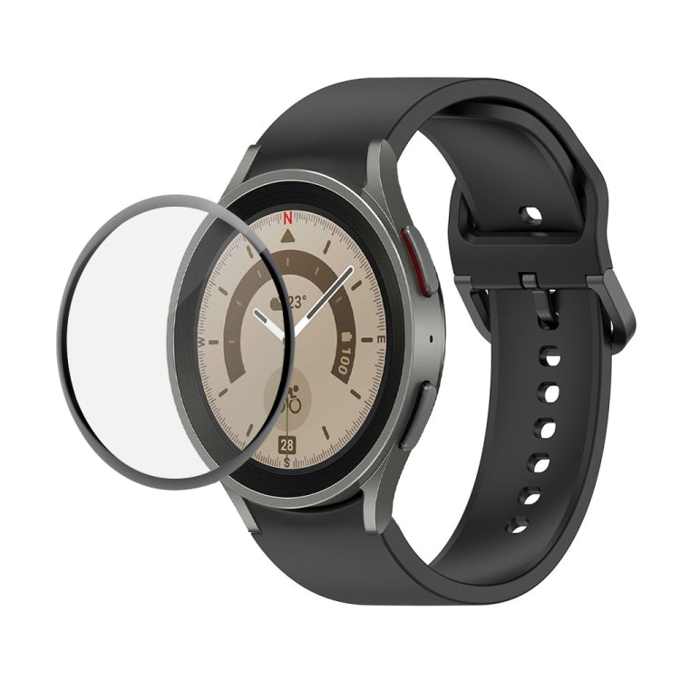 JUNSUNMAY 矽膠可調錶帶 + 全覆蓋 PMMA 螢幕保護套件，適用於 Samsung Galaxy Watch6 Classic 43mm、Samsung Galaxy Watch5 44mm、Samsung Galaxy Watch5 Pro 45mm