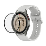 JUNSUNMAY 矽膠可調錶帶 + 全覆蓋 PMMA 螢幕保護套件，適用於 Samsung Galaxy Watch6 Classic 43mm、Samsung Galaxy Watch5 44mm、Samsung Galaxy Watch5 Pro 45mm