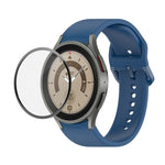 JUNSUNMAY 矽膠可調錶帶 + 全覆蓋 PMMA 螢幕保護套件，適用於 Samsung Galaxy Watch6 Classic 43mm、Samsung Galaxy Watch5 44mm、Samsung Galaxy Watch5 Pro 45mm