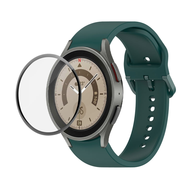 JUNSUNMAY 矽膠可調錶帶 + 全覆蓋 PMMA 螢幕保護套件，適用於 Samsung Galaxy Watch6 Classic 43mm、Samsung Galaxy Watch5 44mm、Samsung Galaxy Watch5 Pro 45mm