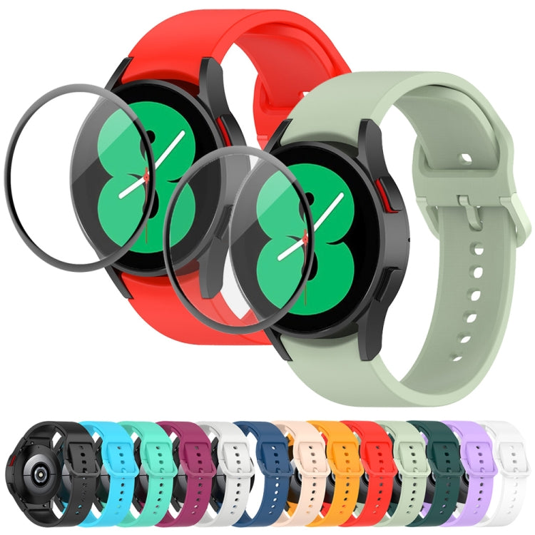 JUNSUNMAY 矽膠可調錶帶 + 全覆蓋 PMMA 螢幕保護套件，適用於 Samsung Galaxy Watch6 Classic 47mm、Samsung Galaxy Watch6 44mm、Samsung Galaxy Watch6 40mm