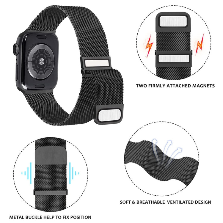 米蘭雙重磁性鋼網錶帶，適用於 Apple Watch Ultra 49mm，適用於 Apple Watch 8 41mm，適用於 Apple Watch 8 45mm，適用於 Apple Watch SE 2022 40mm，適用於 Apple Watch SE 2022 44mm，適用於 Apple Watch 7 41mm