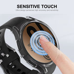 ENKAY Hat-Prince 全覆蓋電鍍軟 TPU 保護殼，帶螢幕保護，適用於 Samsung Galaxy Watch6 44mm，Samsung Galaxy Watch6 40mm