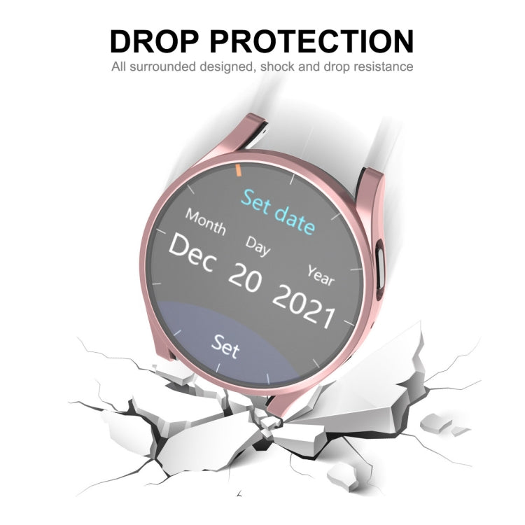 ENKAY Hat-Prince 全覆蓋電鍍軟 TPU 保護殼，帶螢幕保護，適用於 Samsung Galaxy Watch6 44mm，Samsung Galaxy Watch6 40mm
