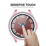 ENKAY Hat-Prince 電鍍軟 TPU 保護殼 + 0.2mm 9H 玻璃螢幕保護貼，適用於 Samsung Galaxy Watch6 Classic 47mm，適用於 Samsung Galaxy Watch6 Classic 43mm