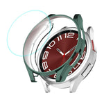 ENKAY Hat-Prince 電鍍軟 TPU 保護殼 + 0.2mm 9H 玻璃螢幕保護貼，適用於 Samsung Galaxy Watch6 Classic 47mm，適用於 Samsung Galaxy Watch6 Classic 43mm