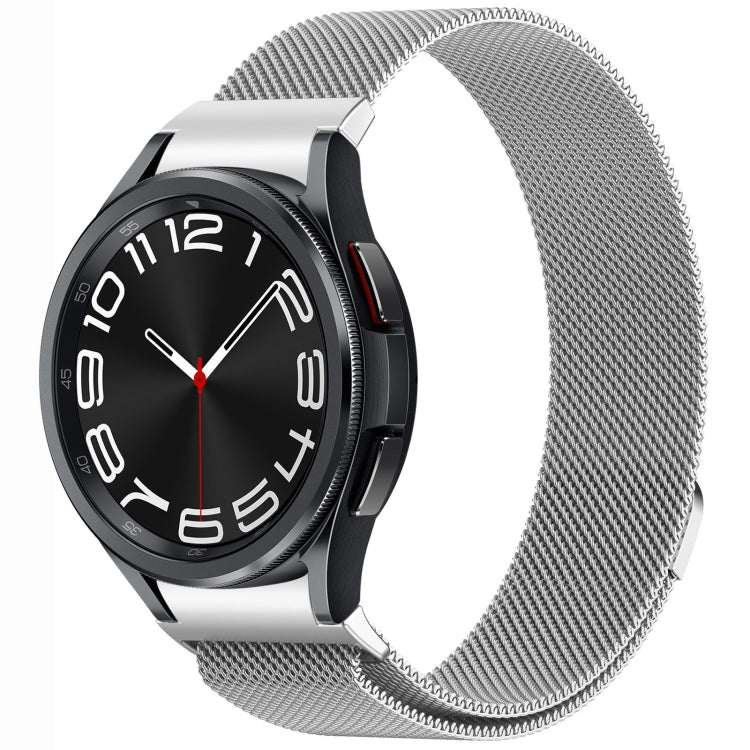按鈕式米蘭磁性金屬錶帶，適用於 Samsung Galaxy Watch 6 Classic，適用於 Samsung Galaxy Watch5 / 5 Pro，適用於 Samsung Galaxy Watch4 / 4 Classic 46mm，適用於 Samsung Galaxy Watch3 41mm
