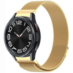 按鈕式米蘭磁性金屬錶帶，適用於 Samsung Galaxy Watch 6 Classic，適用於 Samsung Galaxy Watch5 / 5 Pro，適用於 Samsung Galaxy Watch4 / 4 Classic 46mm，適用於 Samsung Galaxy Watch3 41mm