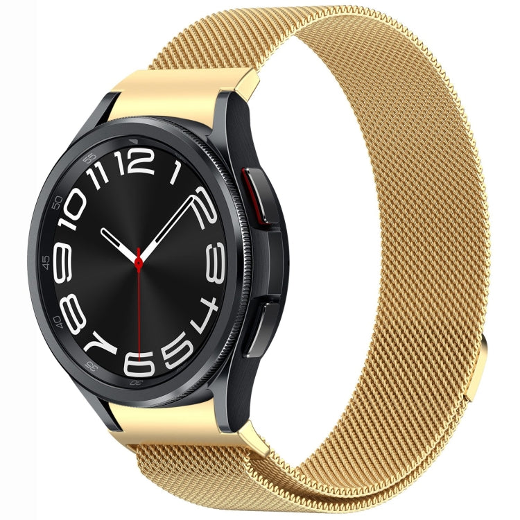 按鈕式米蘭磁性金屬錶帶，適用於 Samsung Galaxy Watch 6 Classic，適用於 Samsung Galaxy Watch5 / 5 Pro，適用於 Samsung Galaxy Watch4 / 4 Classic 46mm，適用於 Samsung Galaxy Watch3 41mm