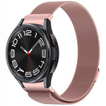 按鈕式米蘭磁性金屬錶帶，適用於 Samsung Galaxy Watch 6 Classic，適用於 Samsung Galaxy Watch5 / 5 Pro，適用於 Samsung Galaxy Watch4 / 4 Classic 46mm，適用於 Samsung Galaxy Watch3 41mm