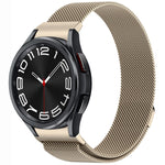 按鈕式米蘭磁性金屬錶帶，適用於 Samsung Galaxy Watch 6 Classic，適用於 Samsung Galaxy Watch5 / 5 Pro，適用於 Samsung Galaxy Watch4 / 4 Classic 46mm，適用於 Samsung Galaxy Watch3 41mm